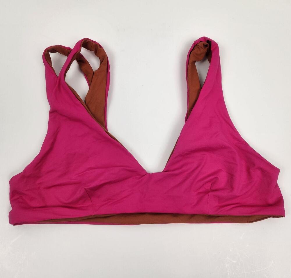 L*Space One Wave Reversible Bikini Top in Amber Pink Size XL NWT
